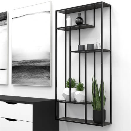 ชั้นวางของติดผนัง สไตล์ลอฟท์ Monster Steel รุ่น RVN001 ขนาด 60*18*120 cm._2